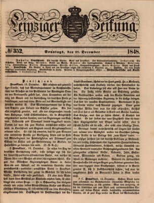 Leipziger Zeitung Sonntag 17. Dezember 1848