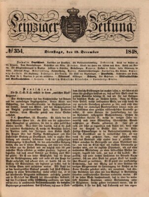 Leipziger Zeitung Dienstag 19. Dezember 1848