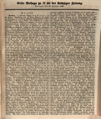 Leipziger Zeitung Freitag 26. Januar 1849