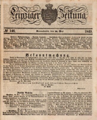 Leipziger Zeitung Samstag 26. Mai 1849