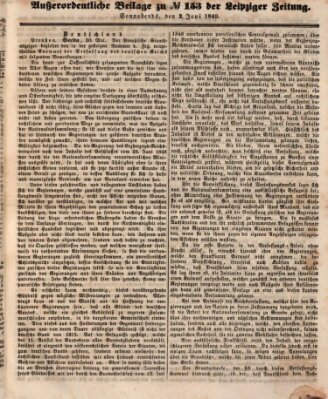 Leipziger Zeitung Samstag 2. Juni 1849