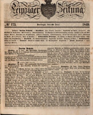 Leipziger Zeitung Freitag 22. Juni 1849