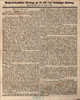 Leipziger Zeitung Samstag 30. Juni 1849