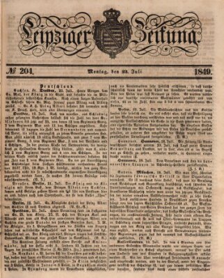 Leipziger Zeitung Montag 23. Juli 1849