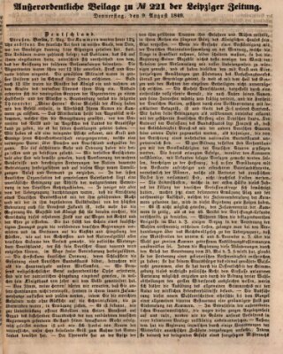 Leipziger Zeitung Donnerstag 9. August 1849