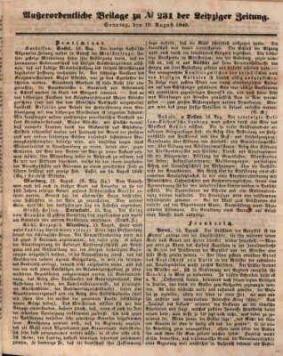 Leipziger Zeitung Sonntag 19. August 1849