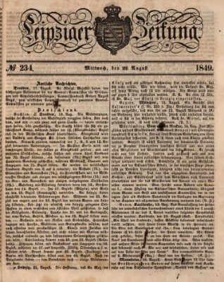 Leipziger Zeitung Mittwoch 22. August 1849