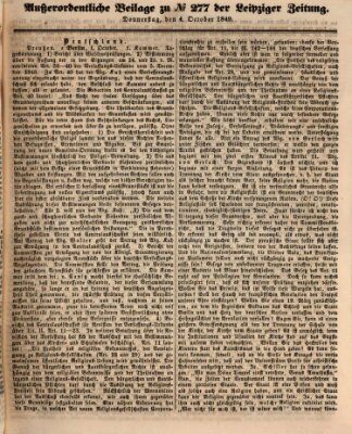 Leipziger Zeitung Donnerstag 4. Oktober 1849
