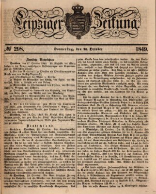 Leipziger Zeitung Donnerstag 25. Oktober 1849
