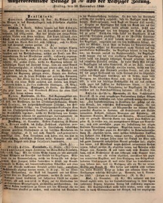 Leipziger Zeitung Freitag 16. November 1849