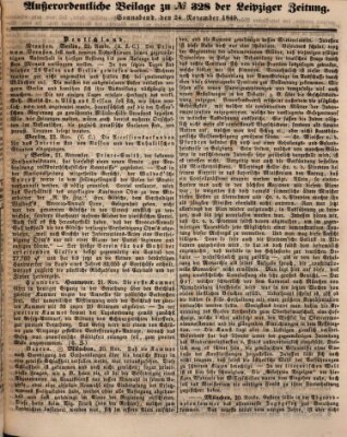 Leipziger Zeitung Samstag 24. November 1849