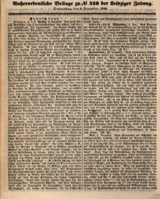 Leipziger Zeitung Donnerstag 6. Dezember 1849