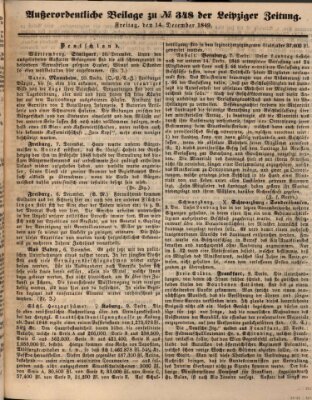 Leipziger Zeitung Freitag 14. Dezember 1849