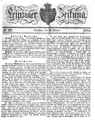 Leipziger Zeitung Dienstag 24. Januar 1854