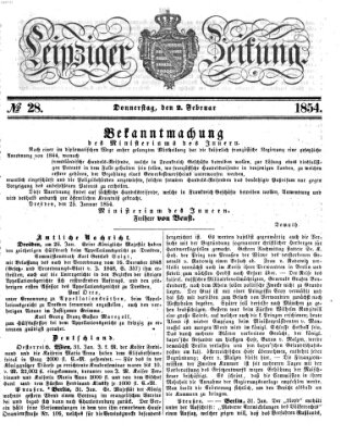 Leipziger Zeitung Donnerstag 2. Februar 1854