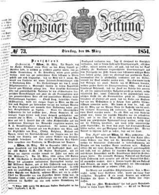 Leipziger Zeitung Dienstag 28. März 1854