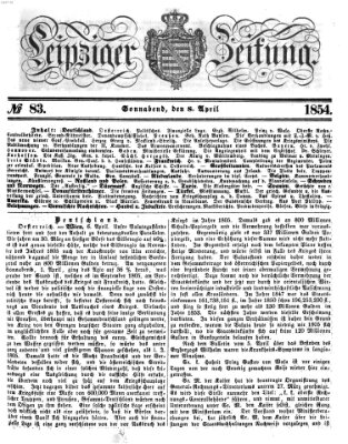Leipziger Zeitung Samstag 8. April 1854