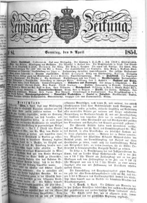 Leipziger Zeitung Sonntag 9. April 1854