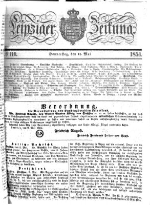 Leipziger Zeitung Donnerstag 11. Mai 1854
