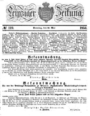 Leipziger Zeitung Sonntag 21. Mai 1854