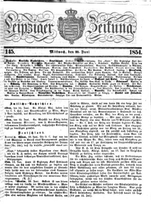 Leipziger Zeitung Mittwoch 21. Juni 1854