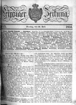 Leipziger Zeitung Freitag 21. Juli 1854