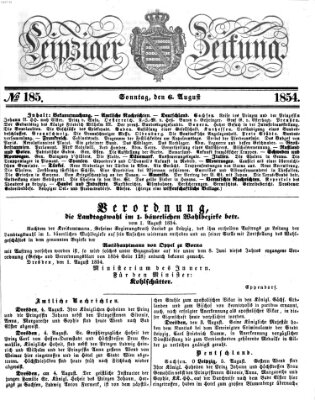 Leipziger Zeitung Sonntag 6. August 1854