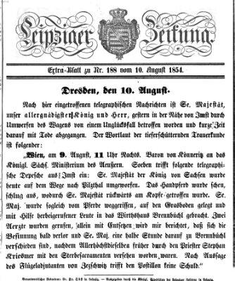 Leipziger Zeitung Donnerstag 10. August 1854
