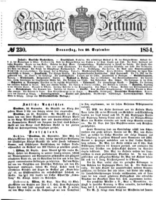 Leipziger Zeitung Donnerstag 28. September 1854