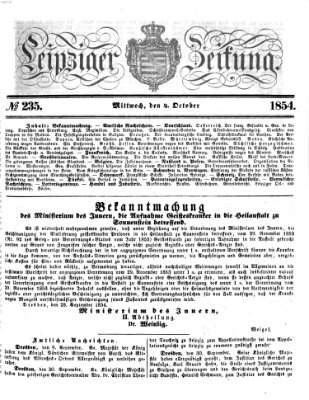 Leipziger Zeitung Mittwoch 4. Oktober 1854
