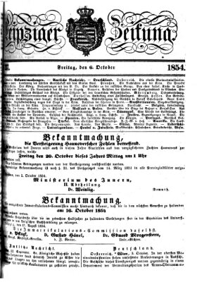 Leipziger Zeitung Freitag 6. Oktober 1854