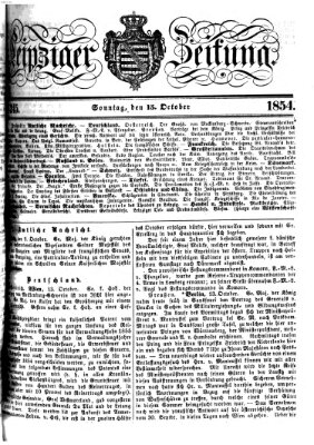 Leipziger Zeitung Sonntag 15. Oktober 1854