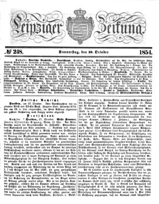 Leipziger Zeitung Donnerstag 19. Oktober 1854