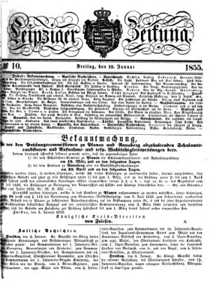 Leipziger Zeitung Freitag 12. Januar 1855