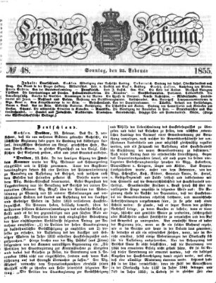 Leipziger Zeitung Sonntag 25. Februar 1855
