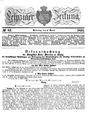 Leipziger Zeitung Sonntag 8. April 1855