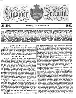 Leipziger Zeitung Dienstag 4. September 1855