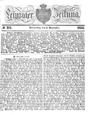 Leipziger Zeitung Donnerstag 6. September 1855