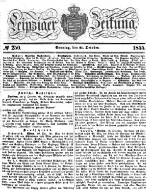 Leipziger Zeitung Sonntag 21. Oktober 1855