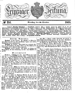 Leipziger Zeitung Dienstag 23. Oktober 1855