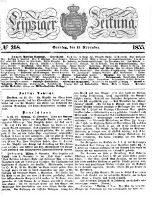Leipziger Zeitung Sonntag 11. November 1855
