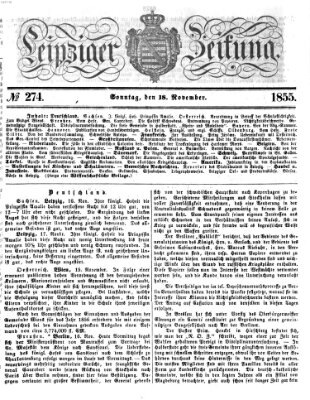 Leipziger Zeitung Sonntag 18. November 1855