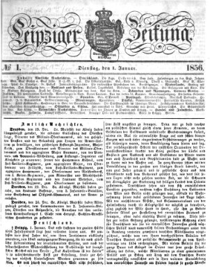 Leipziger Zeitung Dienstag 1. Januar 1856