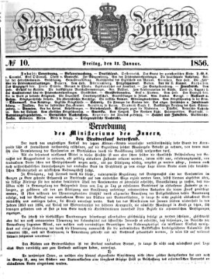 Leipziger Zeitung Freitag 11. Januar 1856