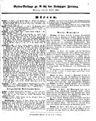 Leipziger Zeitung Montag 21. April 1856