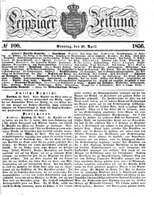 Leipziger Zeitung Sonntag 27. April 1856