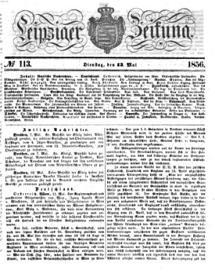 Leipziger Zeitung Dienstag 13. Mai 1856