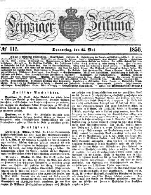 Leipziger Zeitung Donnerstag 15. Mai 1856