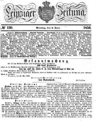 Leipziger Zeitung Sonntag 1. Juni 1856
