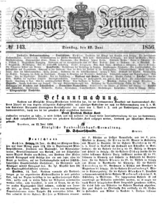 Leipziger Zeitung Dienstag 17. Juni 1856
